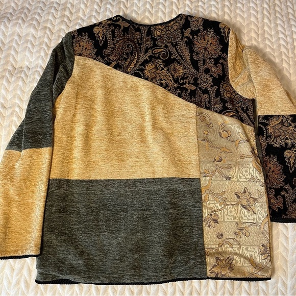 Alex Kim vintage Multicolor Patchwork Blazer size small petite art to wear - Picture 12 of 14